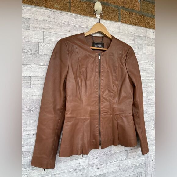Badgley Mischka
Peplum Leather Jacket in cognac size medium - Picture 5 of 15